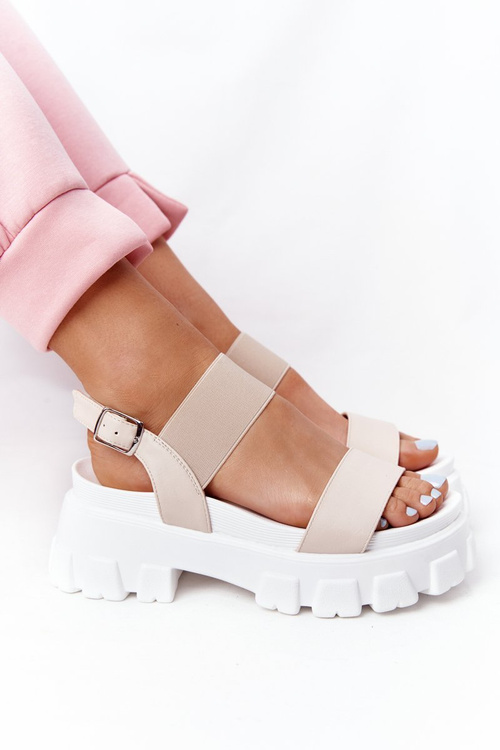 Босоніжки на платформі бежеві Vagabond