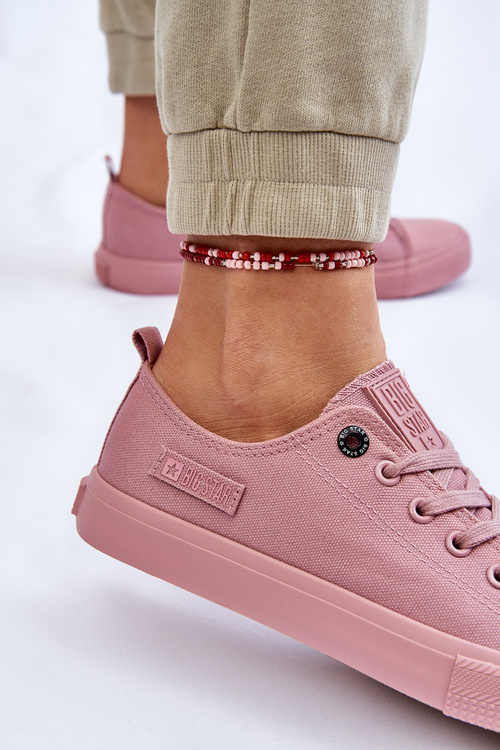 Жіночі класичні низькі кросівки Big Star LL274027 Рожеві
