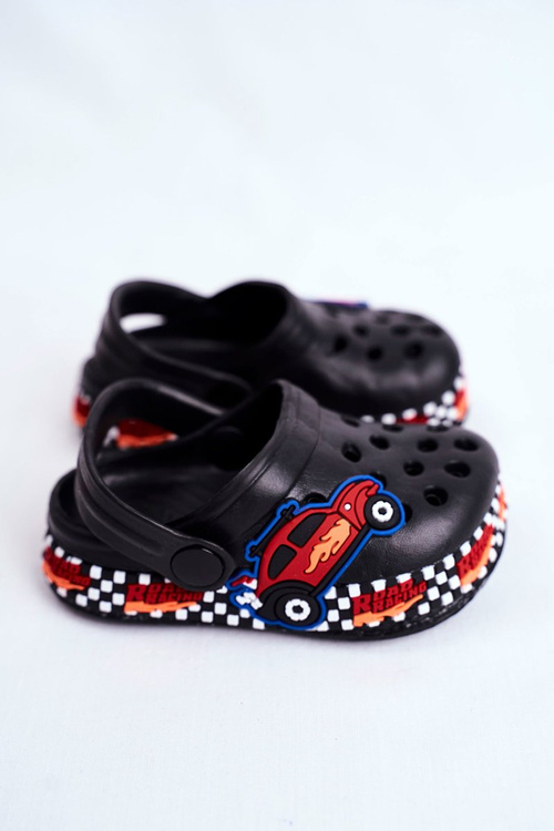 Дитяче взуття Слайди Crocs Black Road Racing