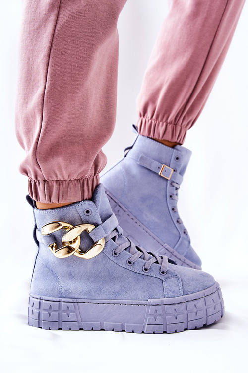 Високі кросівки на платформі Blue Evenia