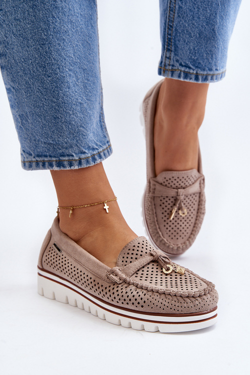 Жіночі сині мокасини Twista з вирізом