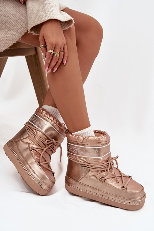 Жіночі зимові черевики на шнурівці O'NEILL LISA WOMEN HIGH 90253012.99U Золотий