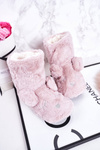 Дитячі утеплені домашні тапочки пудра Рожева Соня