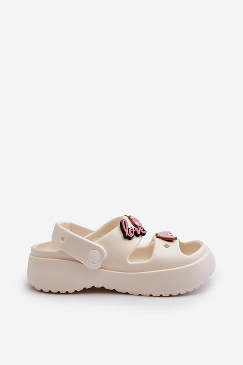 Легкі дитячі пінопластові тапочки з білими прикрасами Ifrana