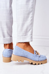 Замшеві мокасини Lewski Shoes 3040 Light Blue