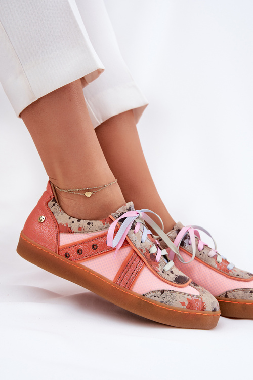 Жіночі Шкіряні Кросівки Maciejka 06840-18 Помаранчеві