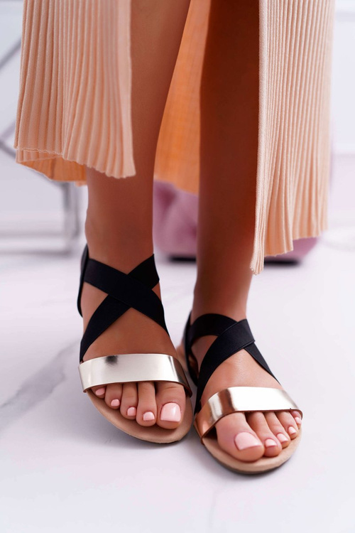 Жіночі елегантні золоті босоніжки Carme