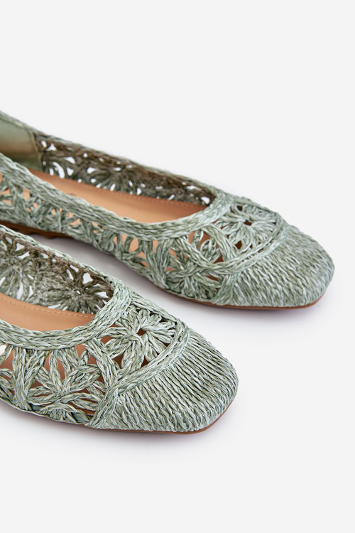 Ажурні модні балетки Green Thiago