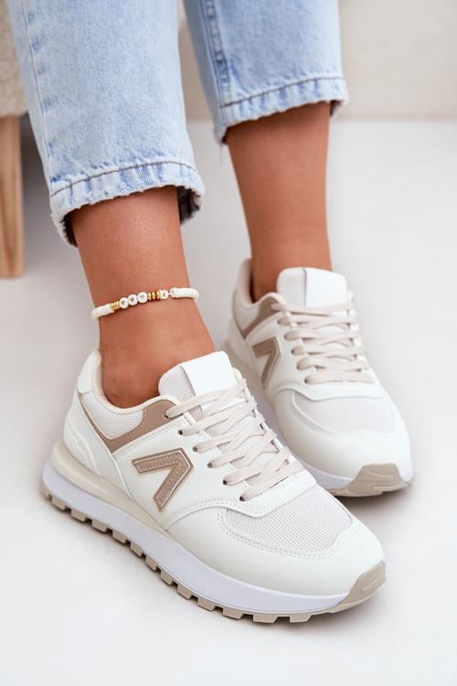 Жіноче Спортивне Взуття З Еко Шкіри Бежеве Беріта