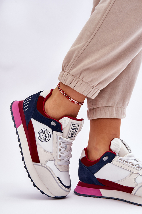 Шкіряні кросівки Memory Foam System Big Star LL274369 White-Red