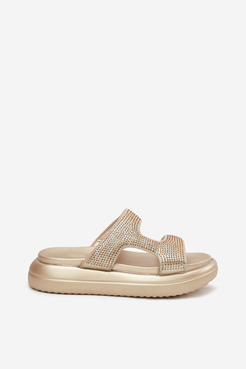 Прикрашені Жіночі Сандалі На Платформі Золоті Jestella