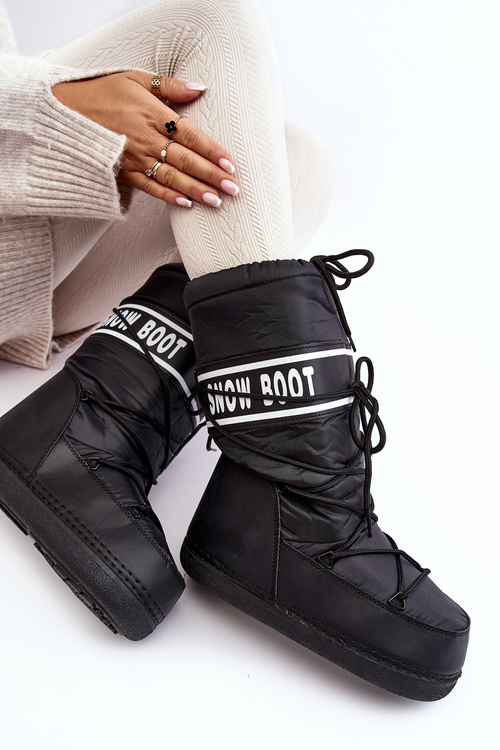 Жіночі високі зимові черевики Black Venila