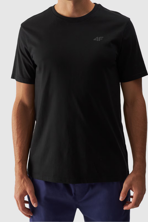 Жіноча гладка футболка з логотипом чорна 4F 4FWMM00TTSHF1845-20S