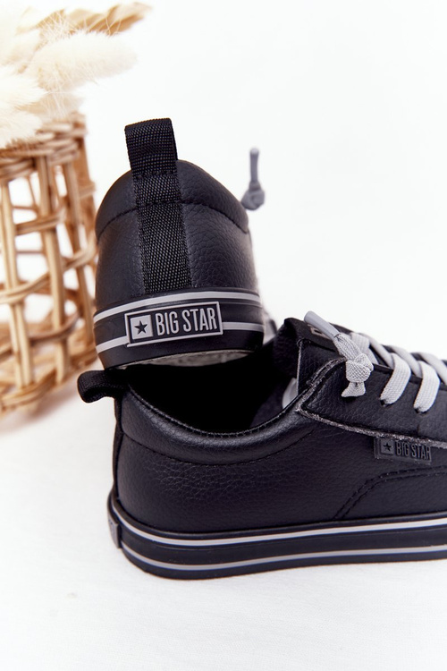 Дитячі шкіряні кросівки BIG STAR HH374038 Чорні