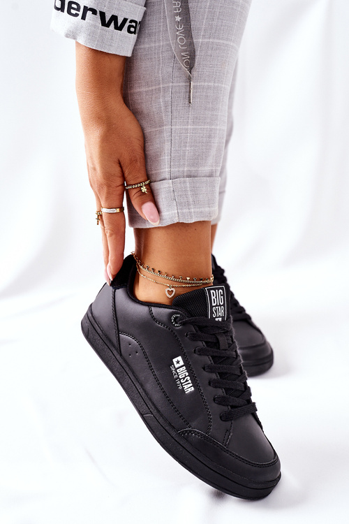 Жіночі шкіряні кросівки Memory Foam BIG STAR II274320 Чорні