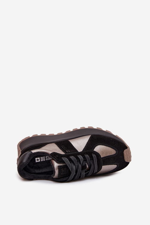 Жіночі Замшеві Кросівки З Утепленням На Платформі Big Star OO274A217 HI-POLY SYSTEM Чорні