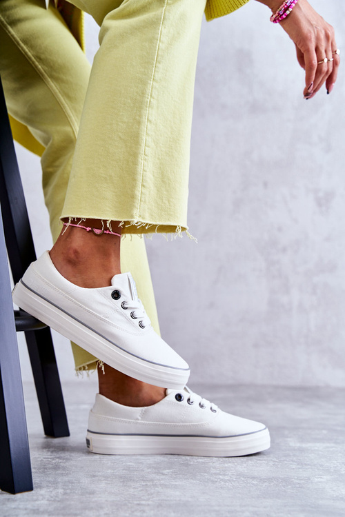 Жіночі тканинні кросівки Big Star KK274017 Білі