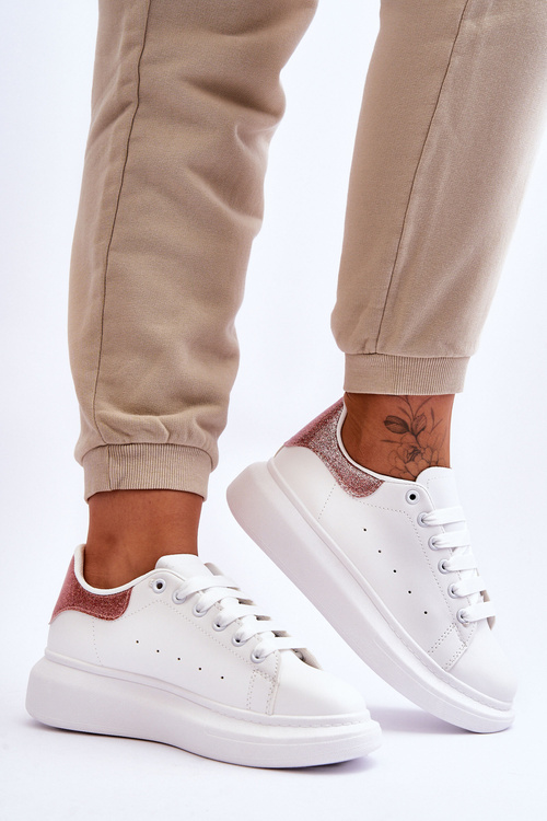 Жіноче спортивне взуття на платформі білі Eliso