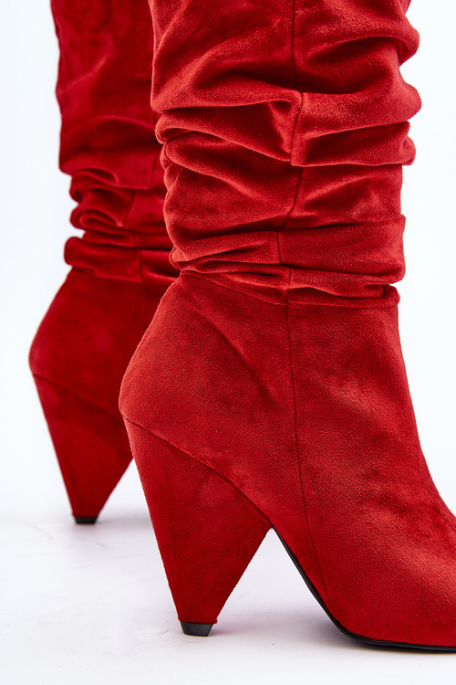 Жіночі замшеві чоботи Lu Boo Red