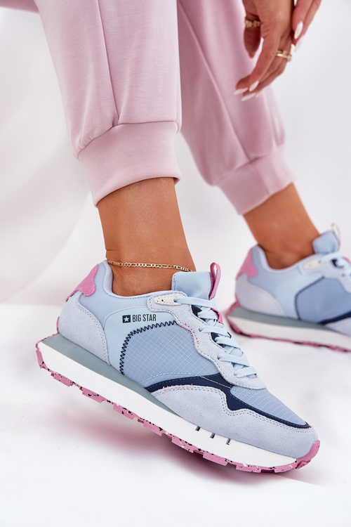 Замшеве Легке Спортивне Взуття Для Жінок Big Star RR274236 HI-POLY SYSTEM Сині