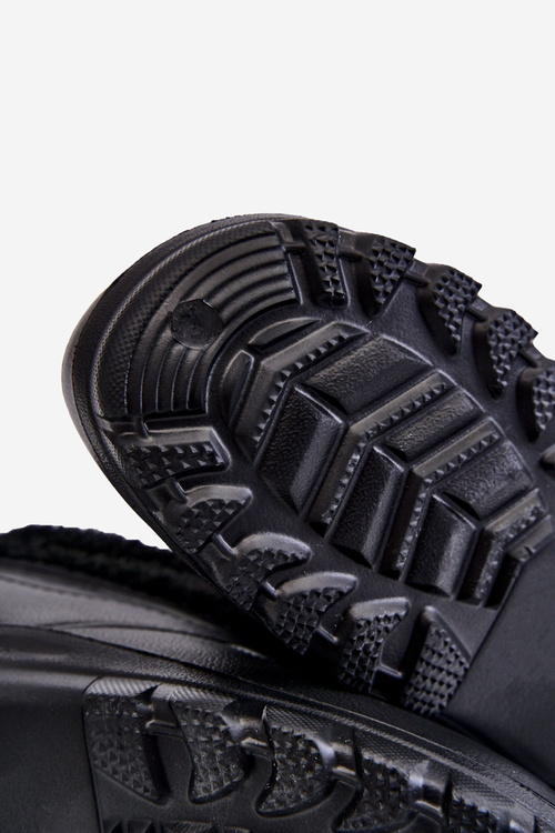 Чоловічі утеплені поролонові дощові черевики Black Tanyo