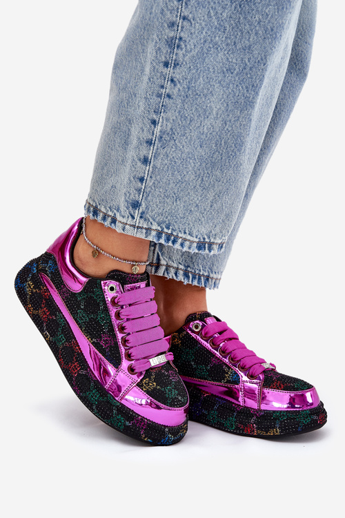 Жіночі Прикрашені Кросівки На Платформі Чорні GOE NN2N4006