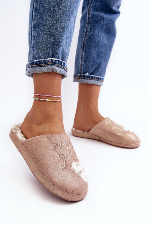 Блискучі жіночі рожеві тапочки Geraja