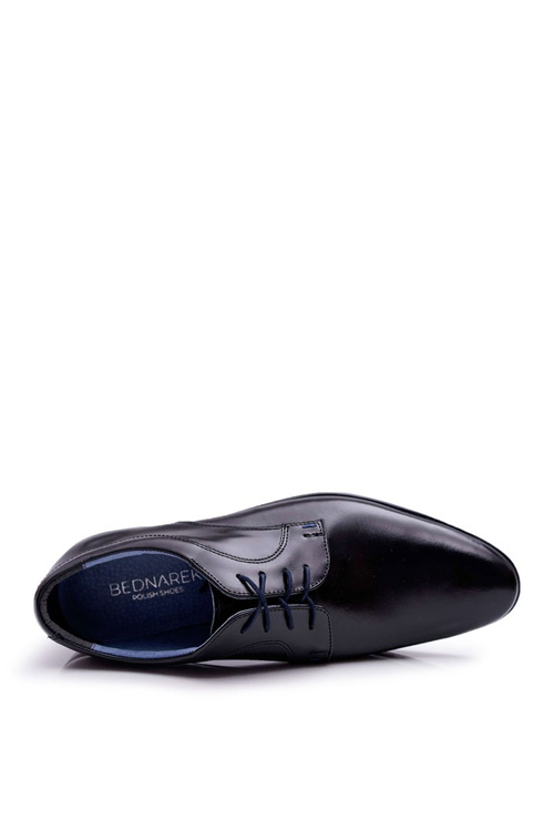Чоловічі елегантні шкіряні туфлі Bednarek Lacquered Black Gaspare