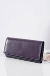Великий жіночий модний фіолетовий гаманець