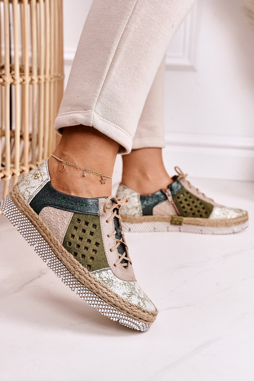 Жіночі шкіряні високі черевики Maciejka Green 03339-09