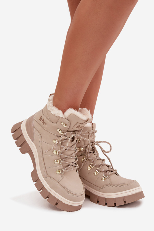 Теплі жіночі чоботи Lee Cooper LCJ-25-31-3910 Бежеві