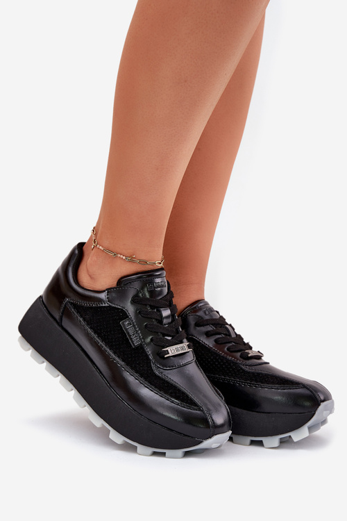 Жіночі Шкіряні Кросівки На Платформі Big Star RR274873 HI-POLY SYSTEM Чорні