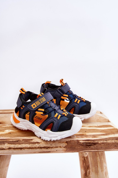 Дитячі світлі босоніжки Big Star LL374212 Navy Blue