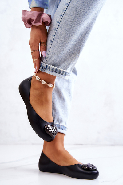 Жіночі ароматні гумові балетки ZAXY JJ285046 Чорні