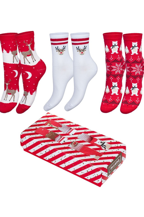 Різдвяний Набір Жіночих Шкарпеток 3-Пак Модель 2