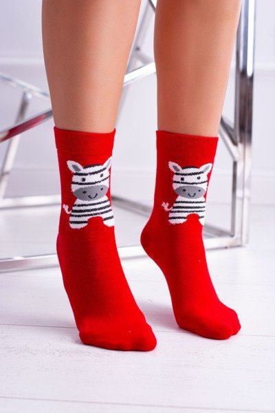 Жіночі новорічні шкарпетки Red Zebra