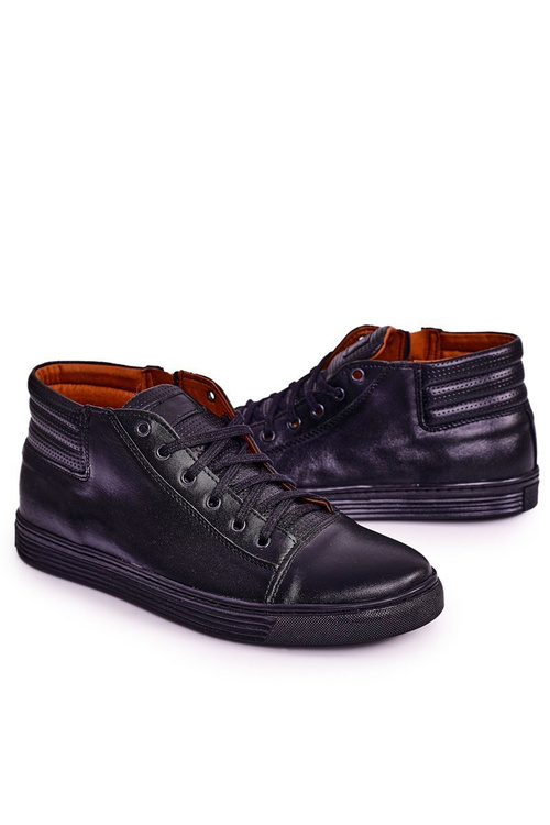 Чоловічі шкіряні кросівки BEDNAREK Чорні