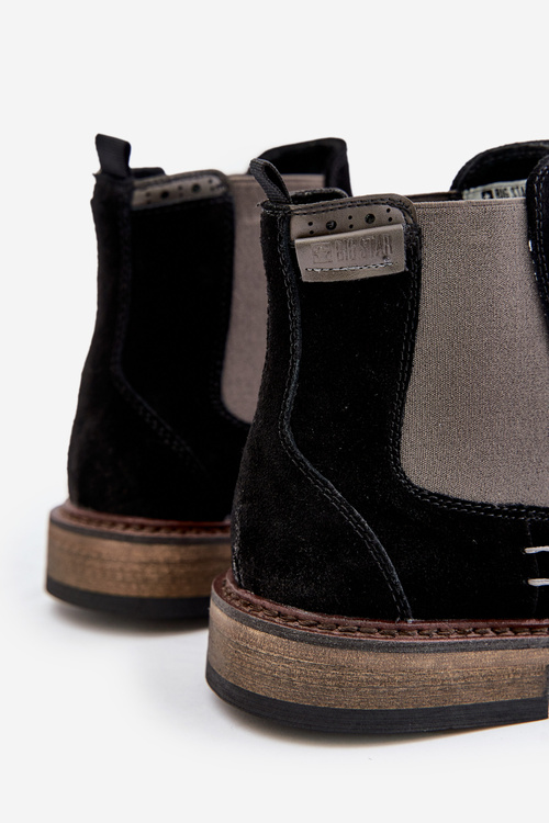 Замшеві черевики челсі чоловічі Big Star OO174154 чорні