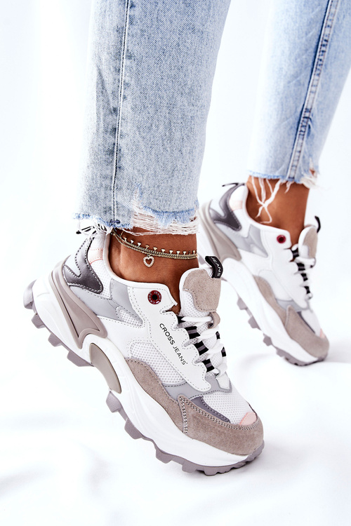 Жіноче спортивне взуття Cross Jeans White Grey II2R4020C