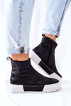 Чоботи на платформі чорні Maciejka 05216-01