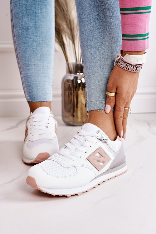 Жіноче спортивне взуття Кросівки біло-рожеві Last Minute