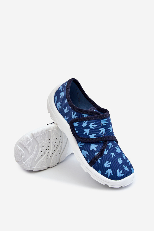 Дитячі тапочки Befado Сліди динозаврів 974X476 темно-синій