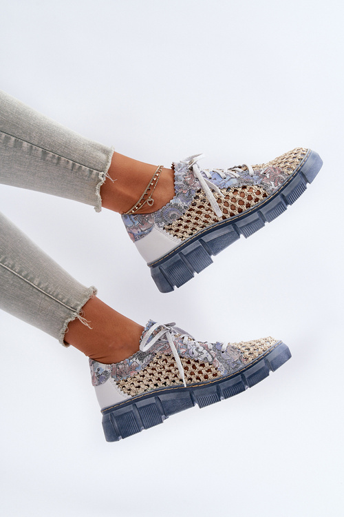 Жіночі шкіряні черевики Maciejka 05850-06 Сині