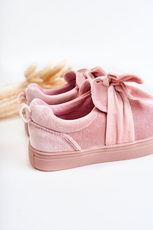 Дитячі кросівки сліпони з бантом Рожеві Timma