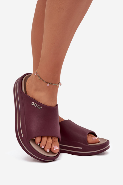 Жіночі Сандалі На Платформі Big Star SS274425 Бордові