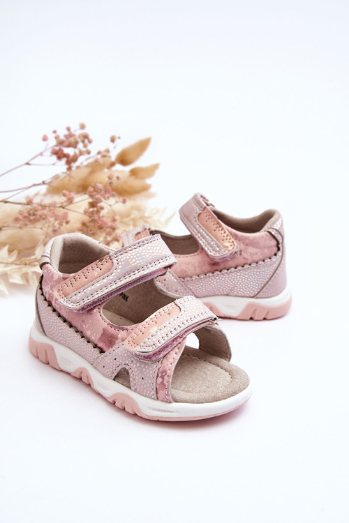 Дитячі зручні босоніжки на липучці Рожева Аляска