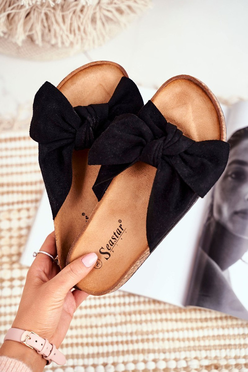 Шльопанці з пробковою підкладкою, чорні Wendy