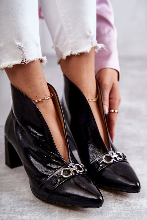 Чоботи шкіряні на постінці Maciejka Black 05262-01