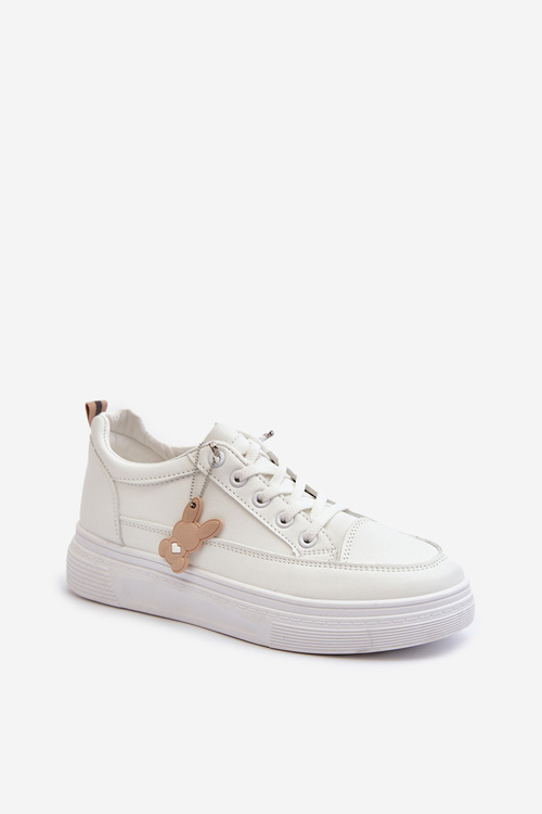 Кросівки жіночі спортивні на платформі з декором білі VINCEZA 13613