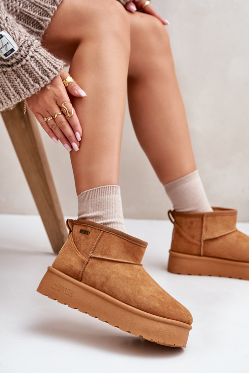 Низькі зимові черевики на платформі Big Star OO274A098 Camel